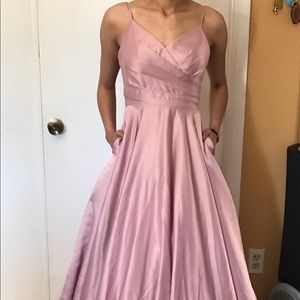 Ball gown, prom dress, pink gown
